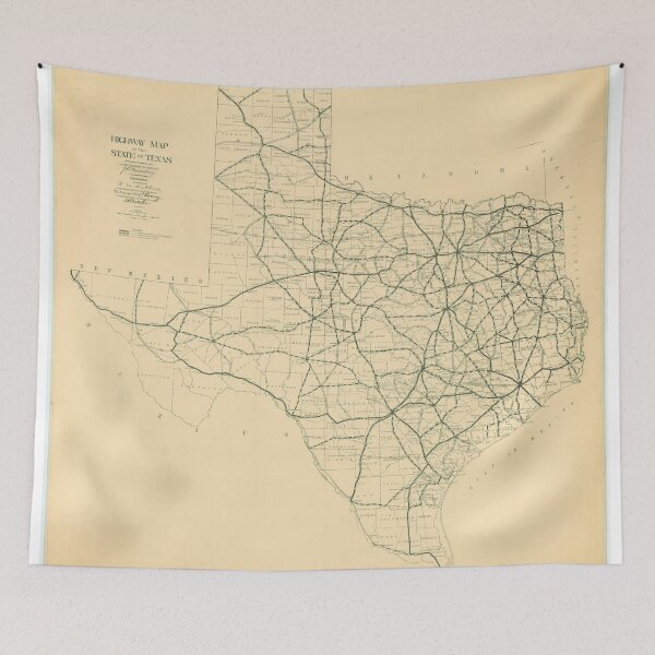 Item preview, Vintage Map of The Texas Highways (1922) designed and sold by BravuraMedia.