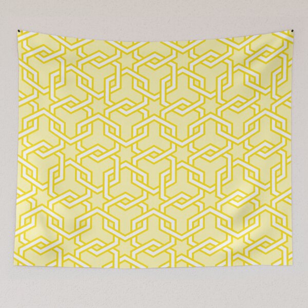 Item preview, Cream Interlocked Hexagon Chains designed and sold by ImageNugget.