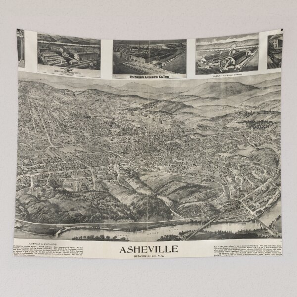 Item preview, Vintage Pictorial Map of Asheville NC (1912) designed and sold by BravuraMedia.