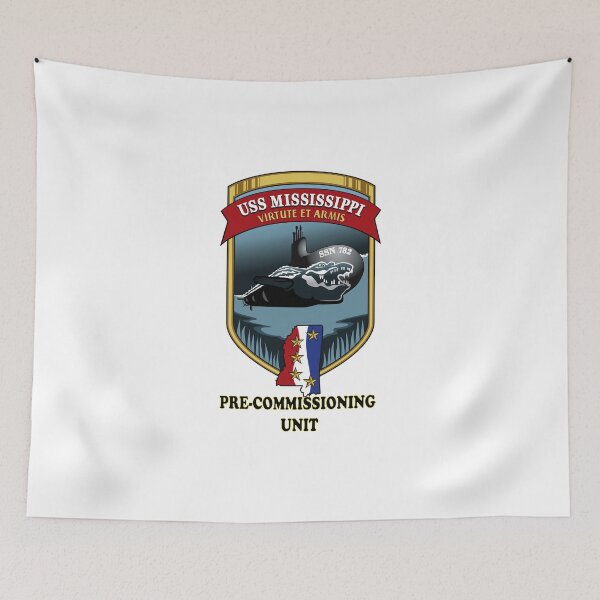 Item preview, SSN-782 USS Mississippi Pre-commissioning Unit Crest designed and sold by Nikki SpaceStuffPlus.
