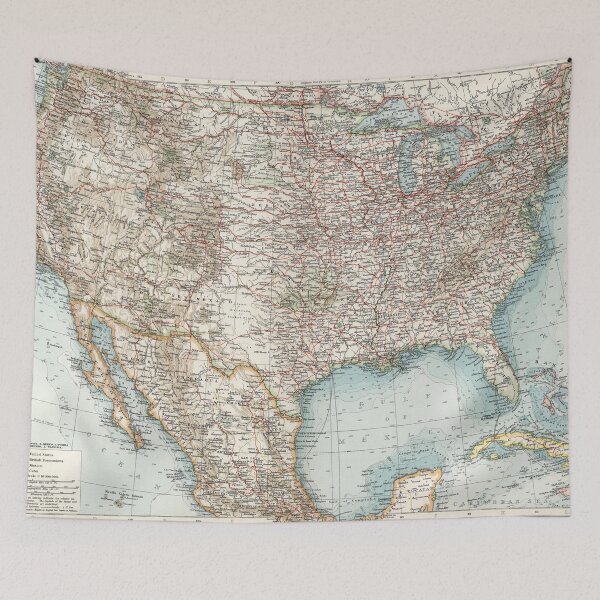 Item preview, Vintage United States Map (1900) designed and sold by BravuraMedia.