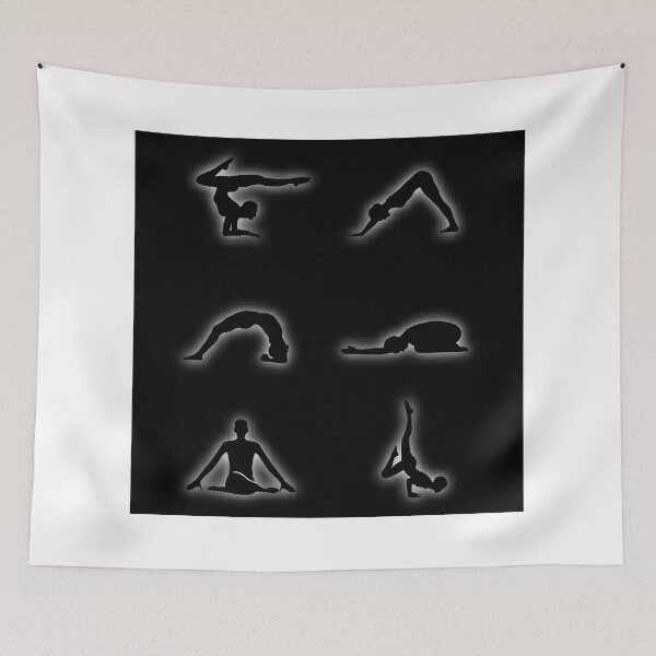 Item preview, Glowing figures of yoga pose designed and sold by Shawlin Islam.