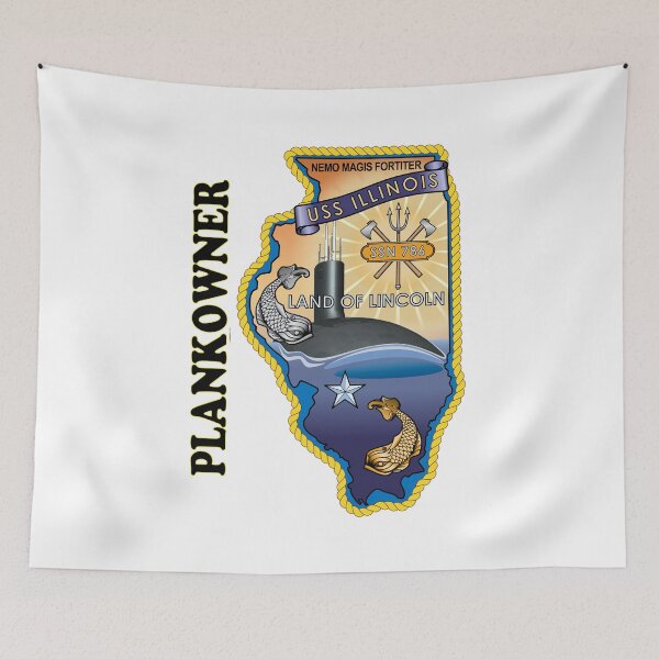 Item preview, SSN-786 USS Illinois Plank Owner Crest designed and sold by Nikki SpaceStuffPlus.