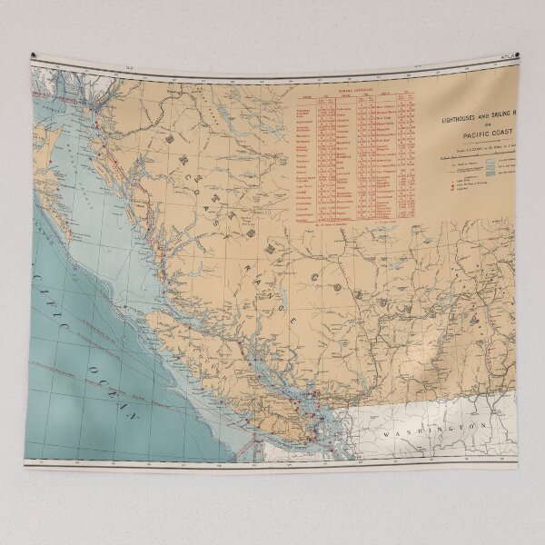 Item preview, Lighthouses and Sailing Routes of British Columbia designed and sold by BravuraMedia.