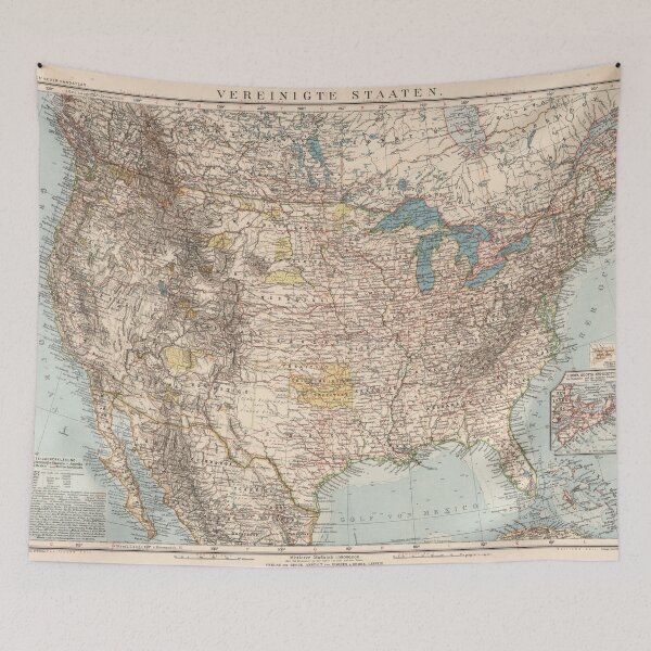 Item preview, Vintage United States Map (1898) designed and sold by BravuraMedia.