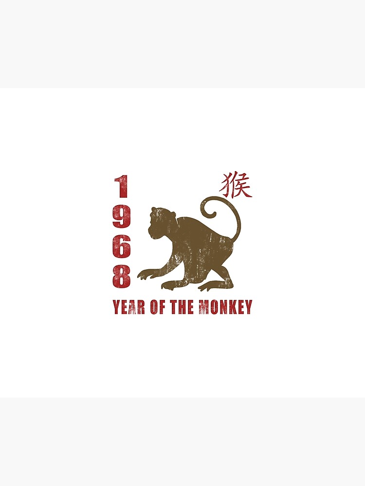 Year of The Monkey 1968 Chinese Zodiac Monkey 1968 Tapestry