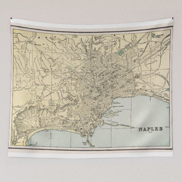 Item preview, Vintage Map of Naples Italy (1901) designed and sold by BravuraMedia.