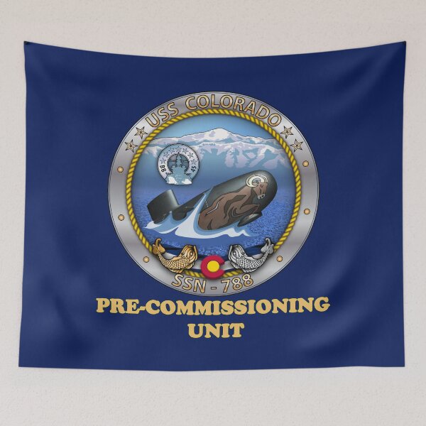 Item preview, SSN-788 Pre-Commissioning Unit Crest for Dark Colors designed and sold by Nikki SpaceStuffPlus.