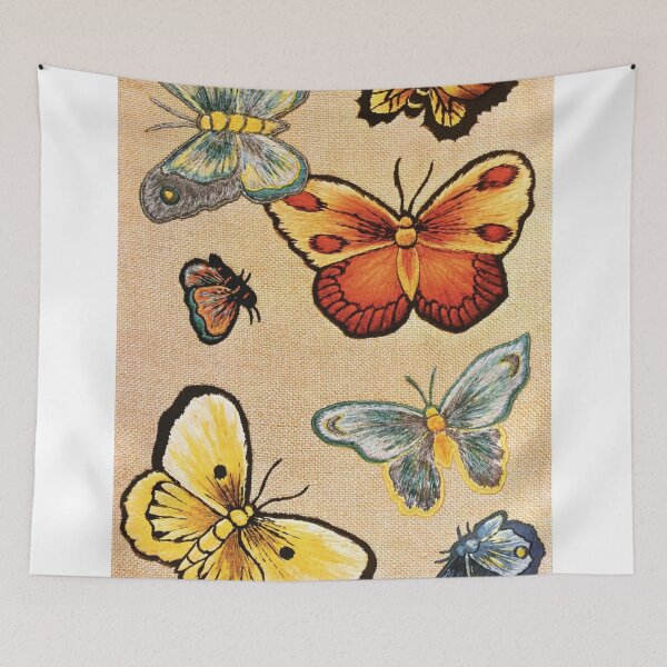 Item preview, Pretty Butterflies textile design designed and sold by Vintage Designs +.