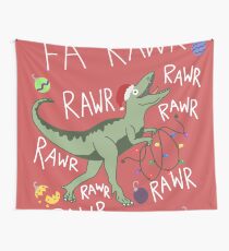 T-Rex Weihnachtsdinosaurier - Dinosaurier-Weihnachten Wandbehang