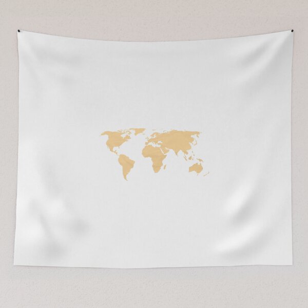 Item preview, Simple Orange World map designed and sold by Leah Biernacki.