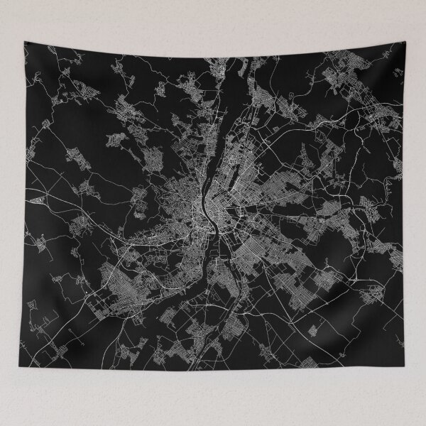 Item preview, Budapest map Hungary designed and sold by linelinelines.