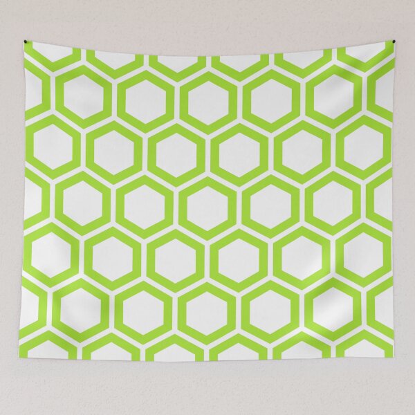 Item preview, LimeGreen honeycomb pattern on white background designed and sold by ImageNugget.