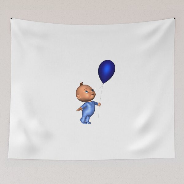 Item preview, Toon Baby with Blue Balloon designed and sold by algoldesigns.