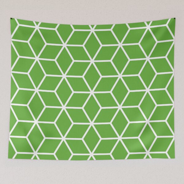 Item preview, GrassGreen Interlocked hexagon lattice designed and sold by ImageNugget.