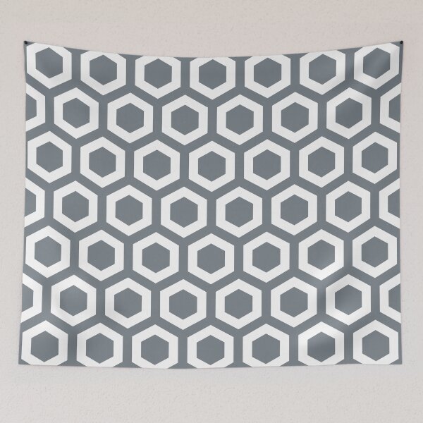 Aperçu de l'œuvre CoolGrey Hexagons créée et vendue par ImageNugget.