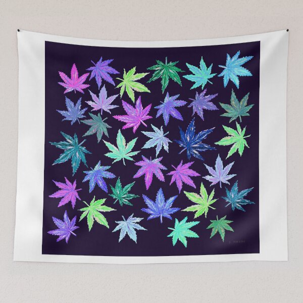 Item preview, Blue Hempy Leaves designed and sold by Jenna Gibson.