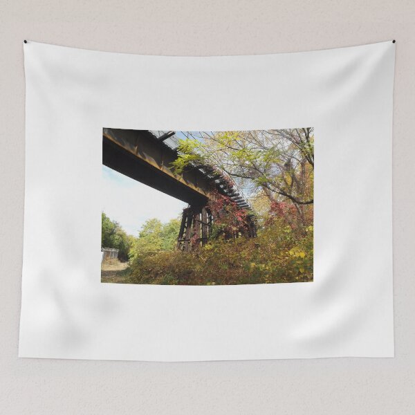Item preview, Abandoned Railroad Trestle, Autumn Colors, Jersey City, New Jersey designed and sold by lenspiro.