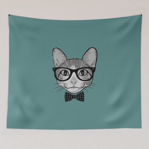 Item preview, Cat Hipster with Polka Dots Bow Tie designed and sold by SylviaGo.