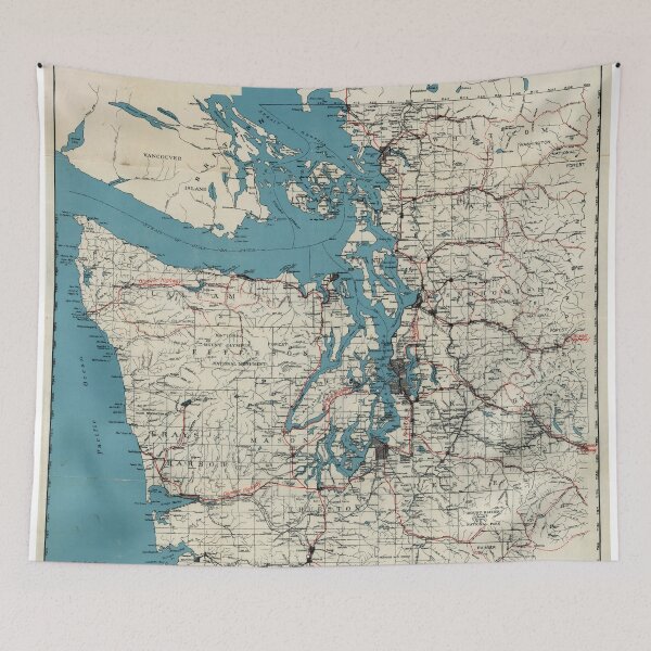 Item preview, Vintage Map of The Puget Sound (1919) designed and sold by BravuraMedia.