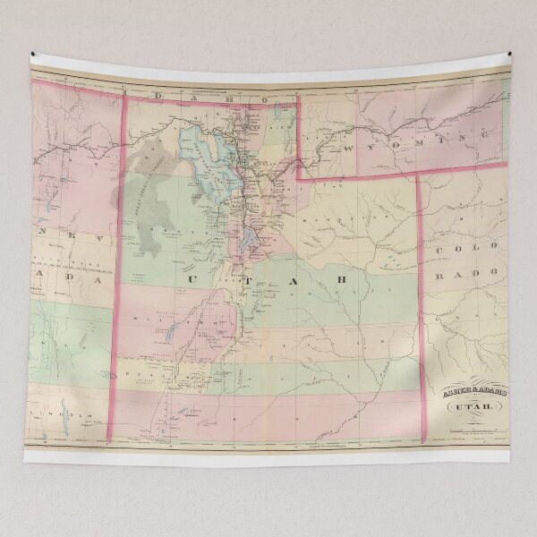 Item preview, Vintage Map of Utah (1874) designed and sold by BravuraMedia.