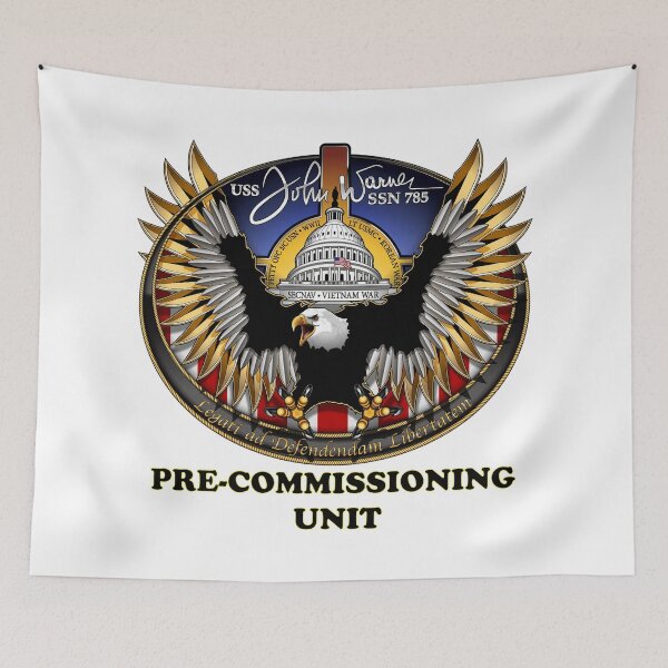 Item preview, SSN-785 USS John Warner Pre-commissioning Unit Crest designed and sold by Nikki SpaceStuffPlus.