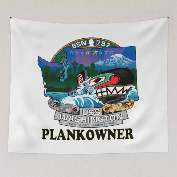 Item preview, SSN-787 USS Washington Plank Owner Crest designed and sold by Nikki SpaceStuffPlus.