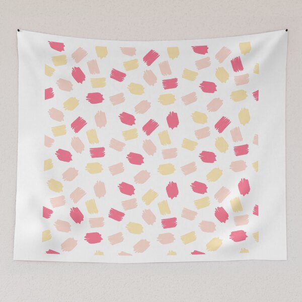 Item preview, Yellow & Pink Brushstroke Polka Dots designed and sold by Blkstrawberry.