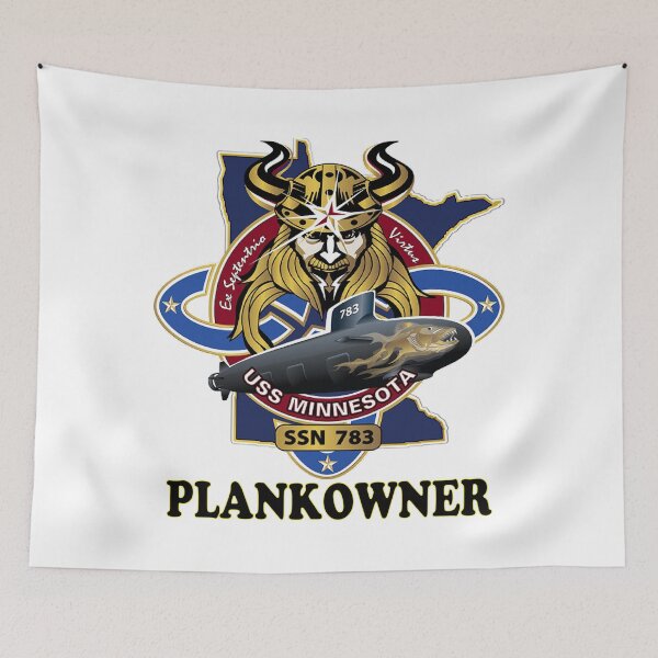 Item preview, SSN-783 USS Minnesota Plank Owner Crest designed and sold by Nikki SpaceStuffPlus.