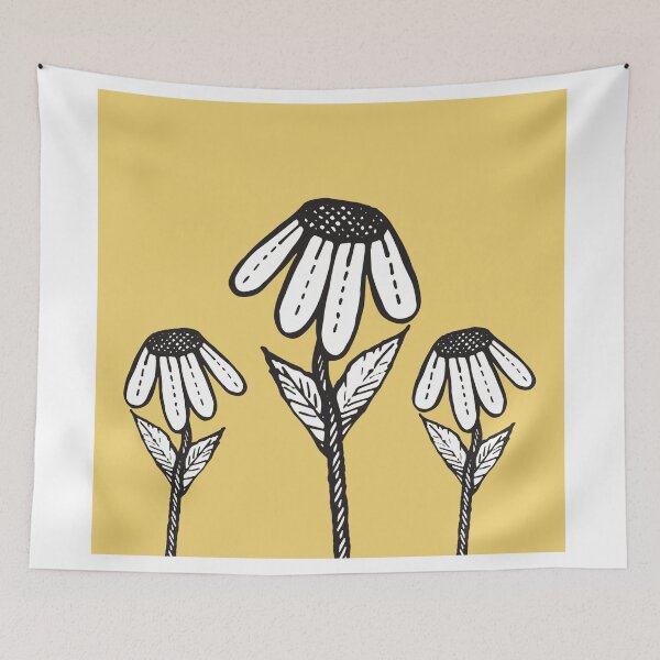Item preview, Cute Sad Drooping Hand Drawn Flowers designed and sold by Blkstrawberry.
