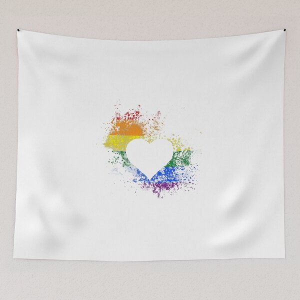 Item preview, Gay Pride Flag Heart designed and sold by Spanatos.