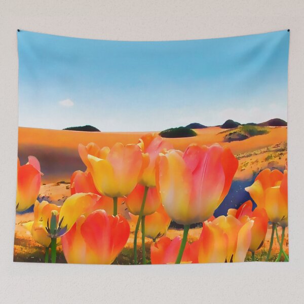 Item preview, East Meets West, vibrant sand dunes and tulips designed and sold by Glimmersmith.