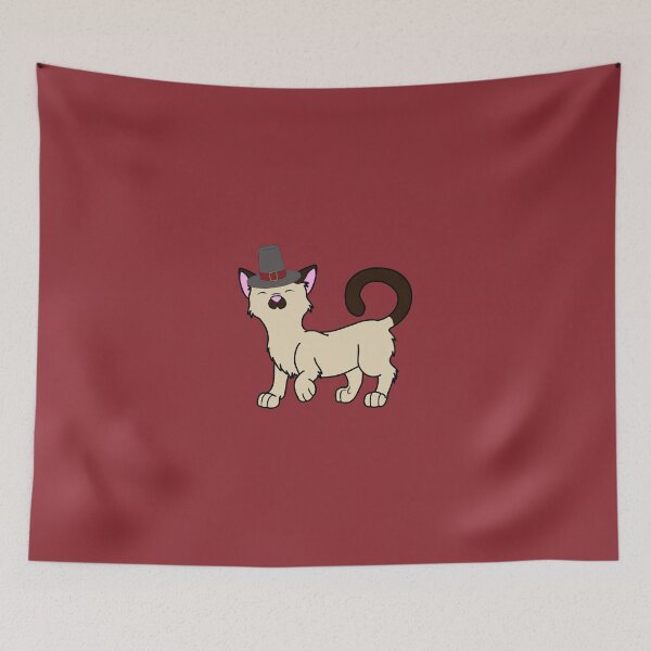 Item preview, Thanksgiving Siamese Cat with Pilgrim Hat designed and sold by Grifynne.