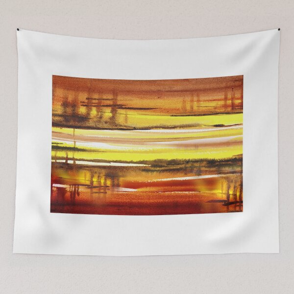 Item preview, Warm Reflections Abstract Landscape designed and sold by Irina Sztukowski.