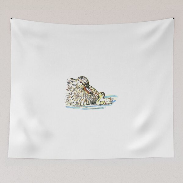 Item preview, Mother duck and baby duckling designed and sold by KitCatCards.