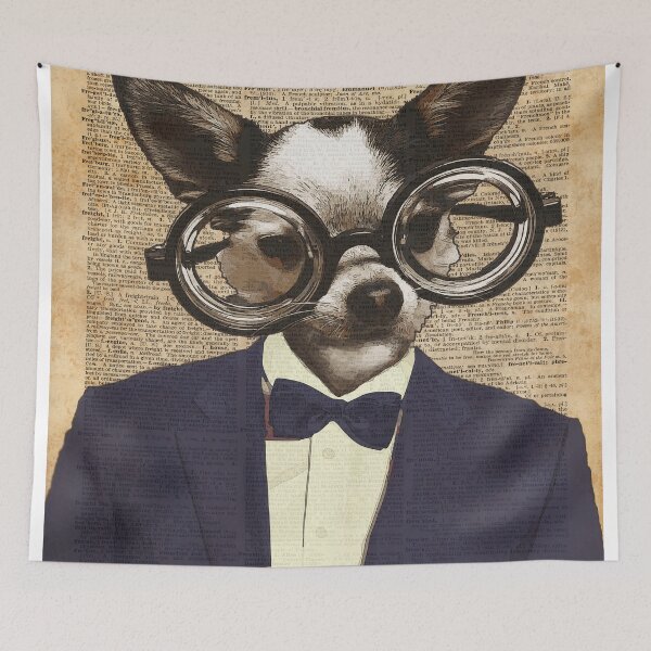 Item preview, Chihuahua Hipster Dictionary Art designed and sold by DictionaryArt.