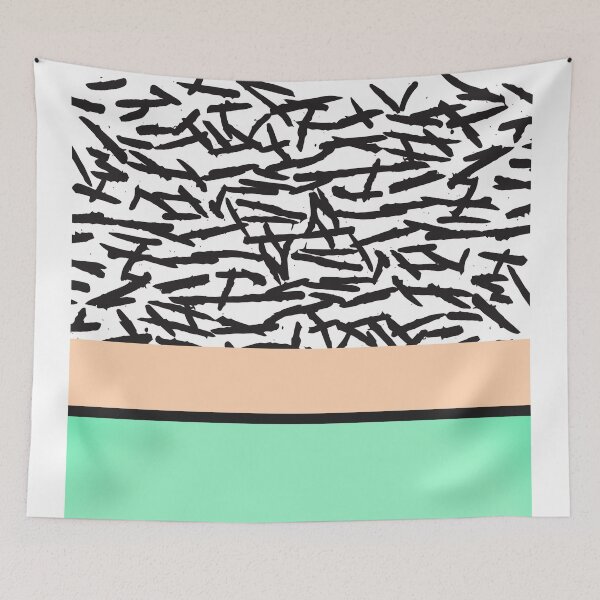 Item preview, Modern Abstract Mint, Orange, & Brushstrokes designed and sold by Blkstrawberry.