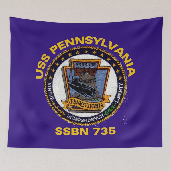 Item preview, USS Pennsylvania (SSBN-735) Crest for Dark Colors designed and sold by Nikki SpaceStuffPlus.
