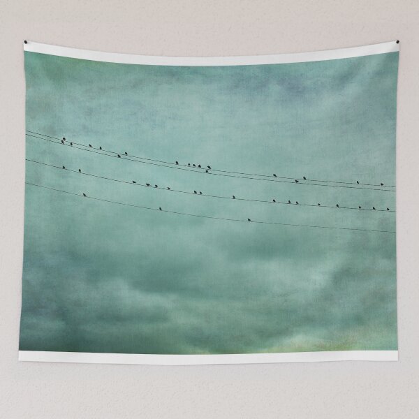 Item preview, Birds Silhouetted on Utility Wires designed and sold by Virginia Sanderson.