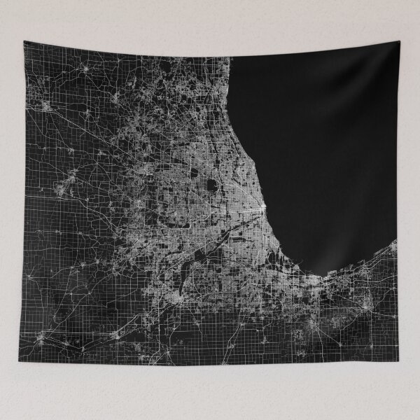 Item preview, Chicago map lines designed and sold by linelinelines.