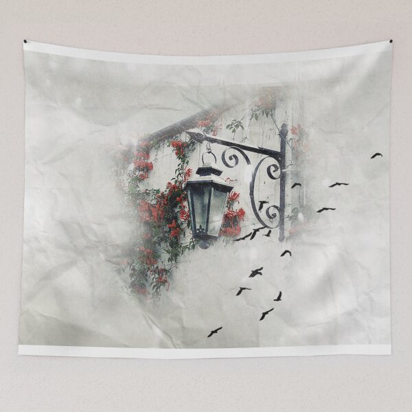 Item preview, White Romantic Scene with Lantern designed and sold by stylebytara.