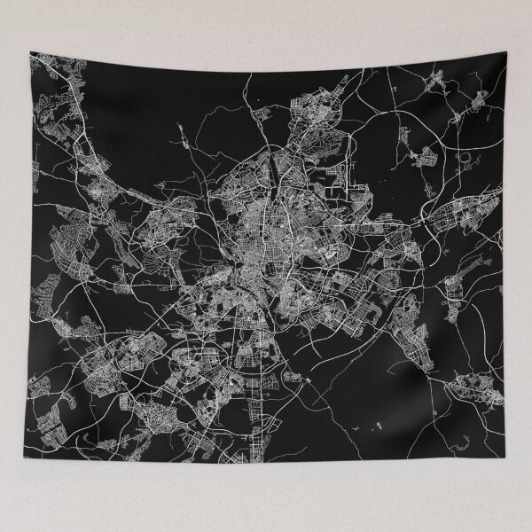 Item preview, Madrid map Spain designed and sold by linelinelines.