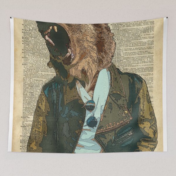 Item preview, Dictionary Art HIPSTER Grizzly Bear Vintage Geeky designed and sold by DictionaryArt.