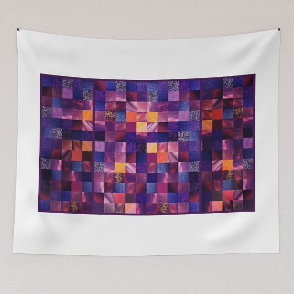 Item preview, Abstract Squares Triptych Gentle Purple designed and sold by Irina Sztukowski.