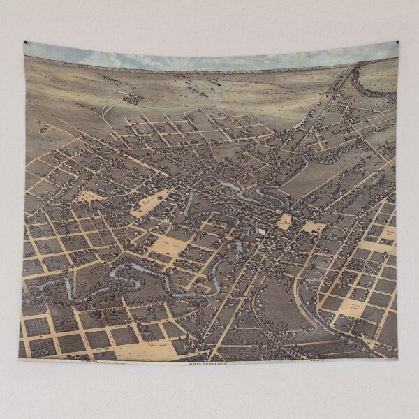 Item preview, Vintage Pictorial Map of San Antonio TX (1873) designed and sold by BravuraMedia.