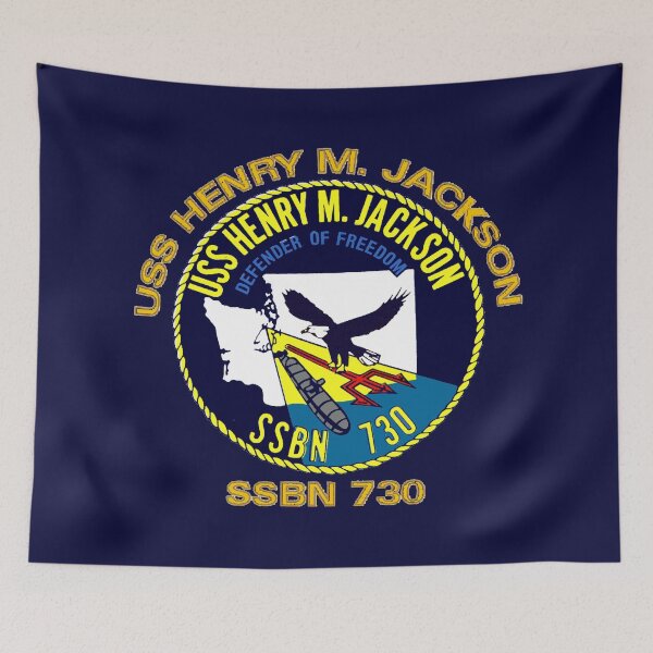 Item preview, USS Henry M. Jackson Crest for Dark Colors designed and sold by Nikki SpaceStuffPlus.