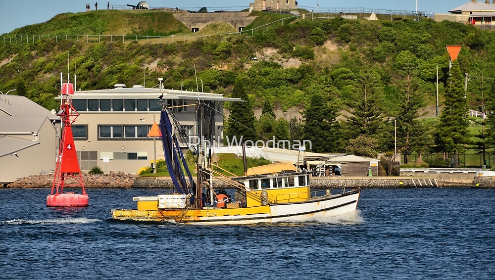 "Fishing Boat Newcastle Harbour NSW Australia" by Phil Woodman