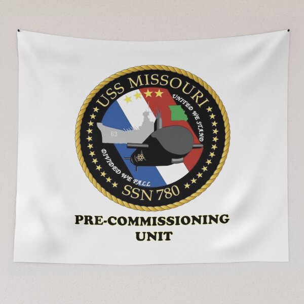 Item preview, SSN-780 USS Missouri Pre-commissioning Unit Crest designed and sold by Nikki SpaceStuffPlus.