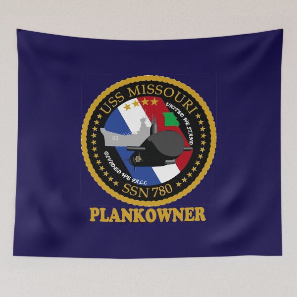 Item preview, SSN-780 USS Missouri Logo Plank Owner Crest for Dark Colors designed and sold by Nikki SpaceStuffPlus.