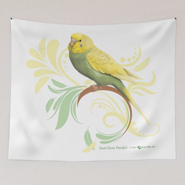 Item preview, Pastel Green Parakeet designed and sold by sylvanmist.